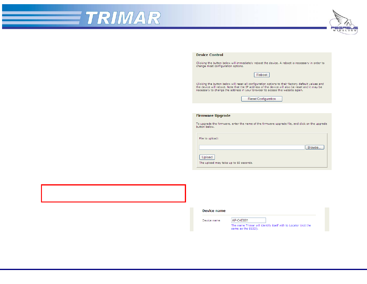 Administration tab | OTC Wireless 802.11a/b/g AP/Repeater TRIMAR User Manual | Page 13 / 33