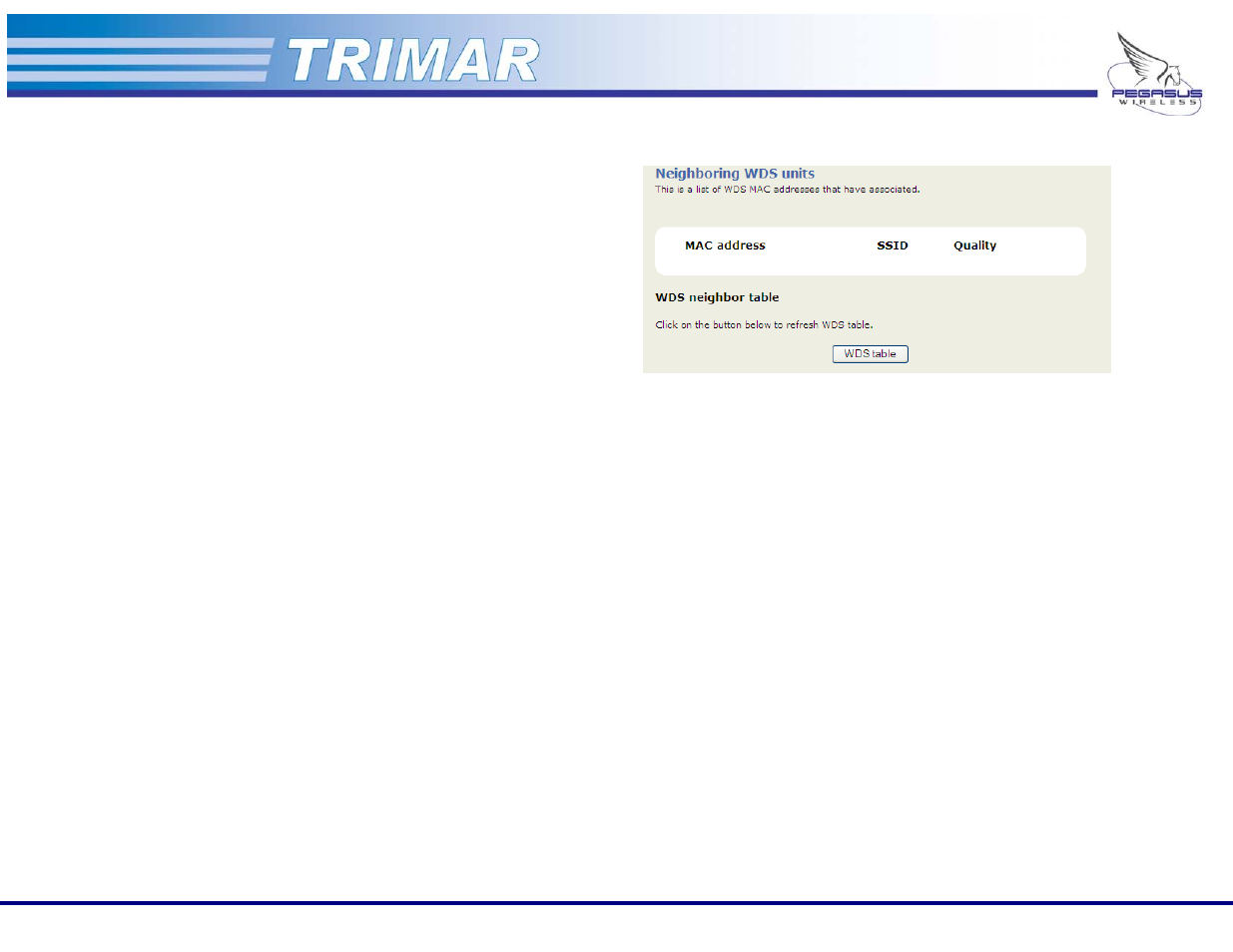 Wds tab | OTC Wireless 802.11a/b/g AP/Repeater TRIMAR User Manual | Page 27 / 33