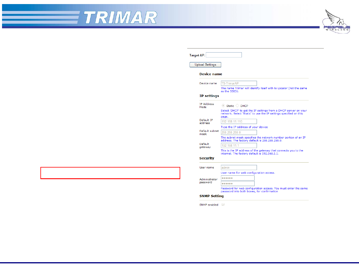 Save tab | OTC Wireless 802.11a/b/g AP/Repeater TRIMAR User Manual | Page 31 / 33