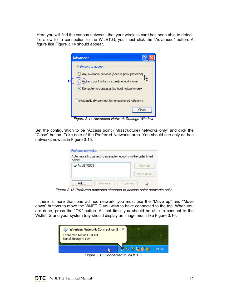 OTC Wireless WIJET.G 802.11G User Manual | Page 15 / 31