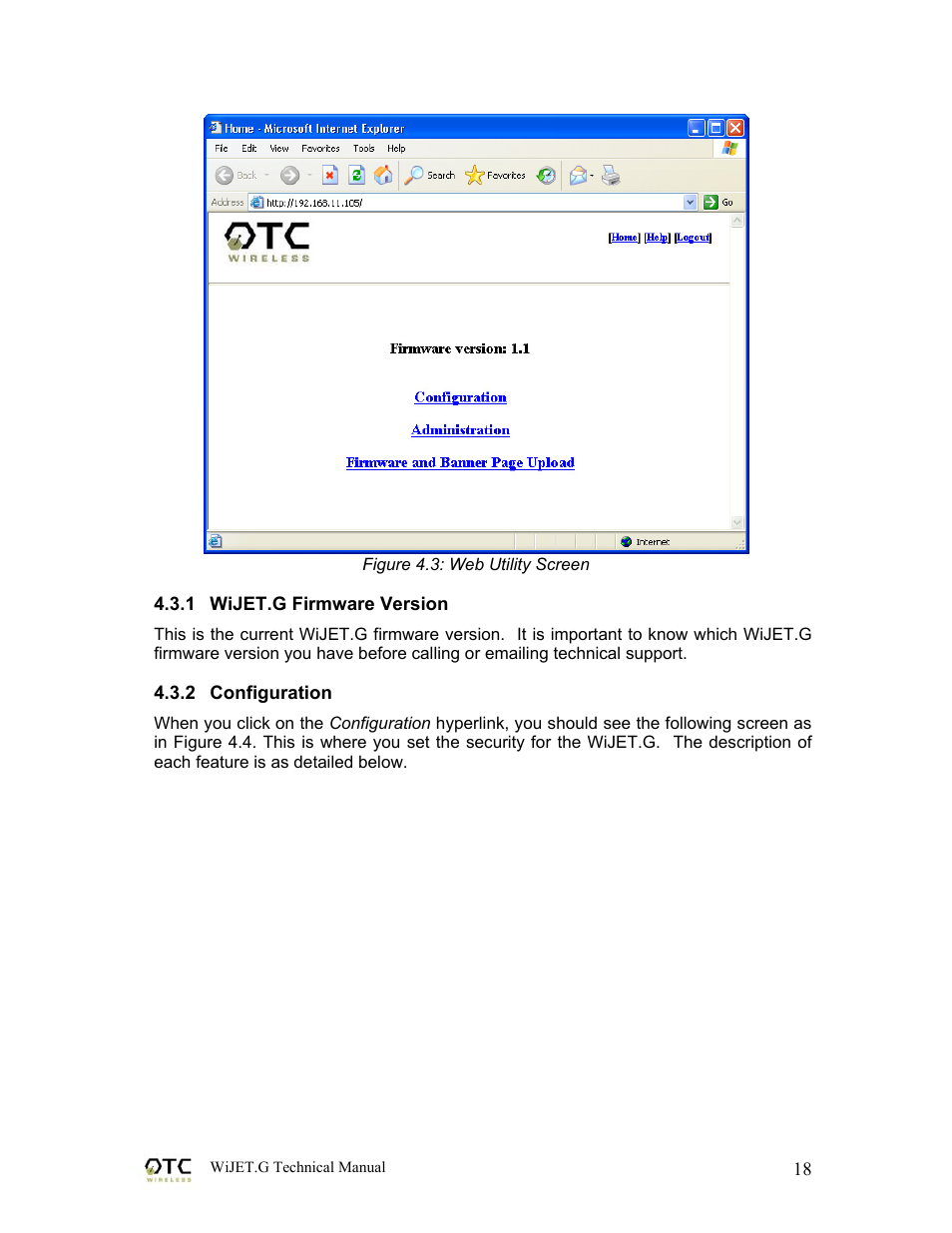 OTC Wireless WIJET.G 802.11G User Manual | Page 21 / 31