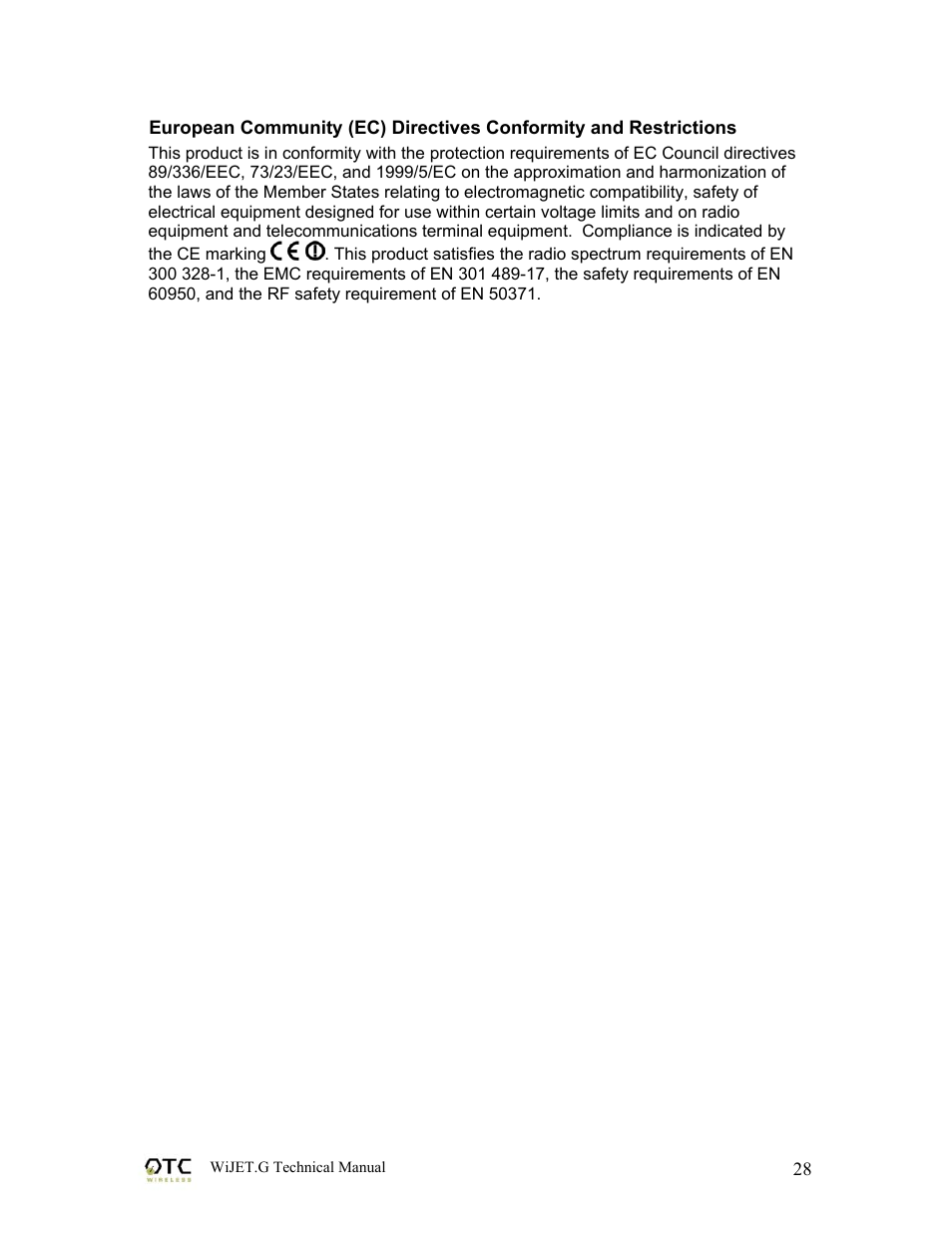 OTC Wireless WIJET.G 802.11G User Manual | Page 31 / 31