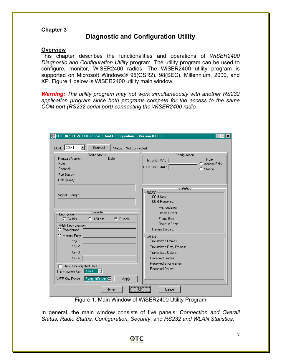 Diagnostic and configuration utility | OTC Wireless WiSER2400 User Manual | Page 10 / 25