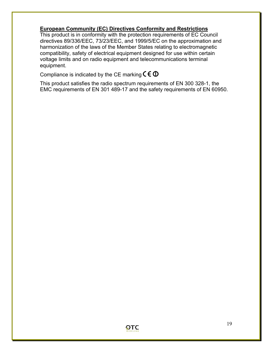 OTC Wireless WiSER2400 User Manual | Page 22 / 25