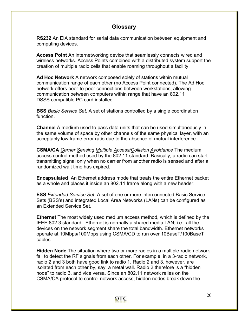 OTC Wireless WiSER2400 User Manual | Page 23 / 25