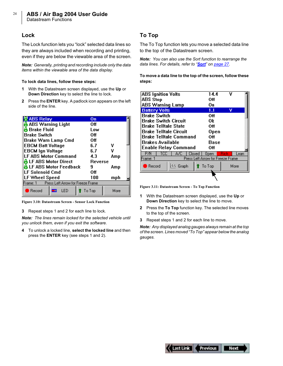 Abs / air bag 2004 user guide lock | OTC Wireless switch/hub User Manual | Page 34 / 80