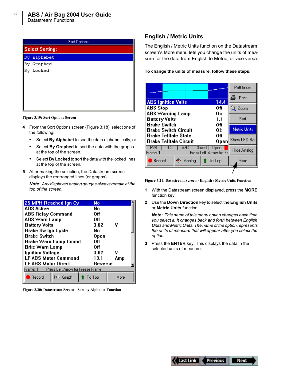 Abs / air bag 2004 user guide, English / metric units | OTC Wireless switch/hub User Manual | Page 38 / 80