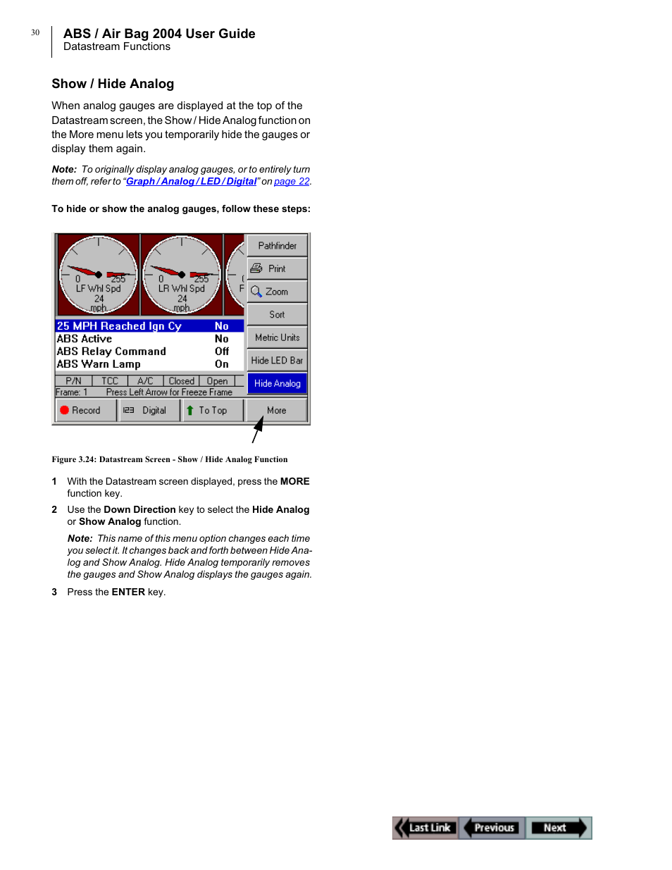 Abs / air bag 2004 user guide show / hide analog | OTC Wireless switch/hub User Manual | Page 40 / 80