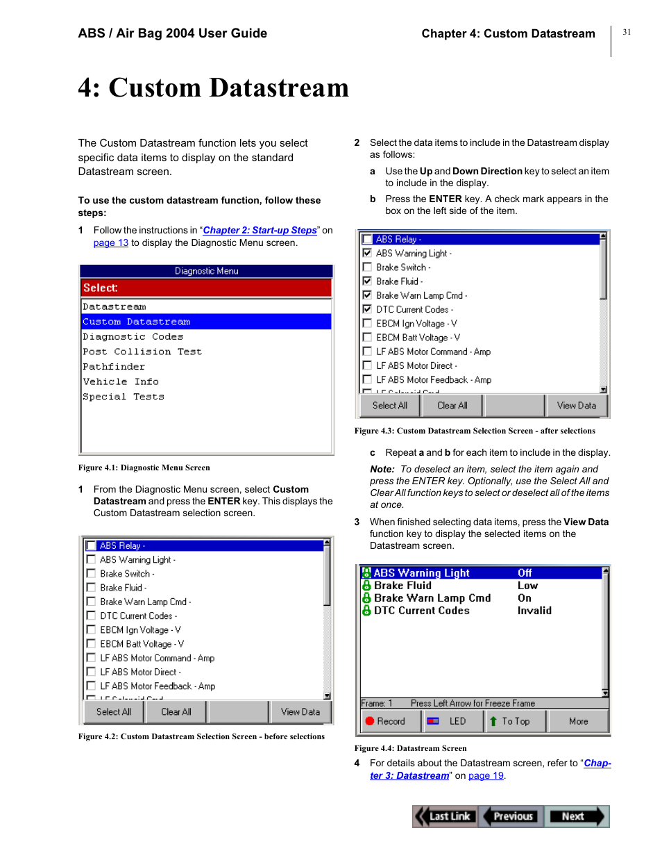Custom datastream | OTC Wireless switch/hub User Manual | Page 41 / 80
