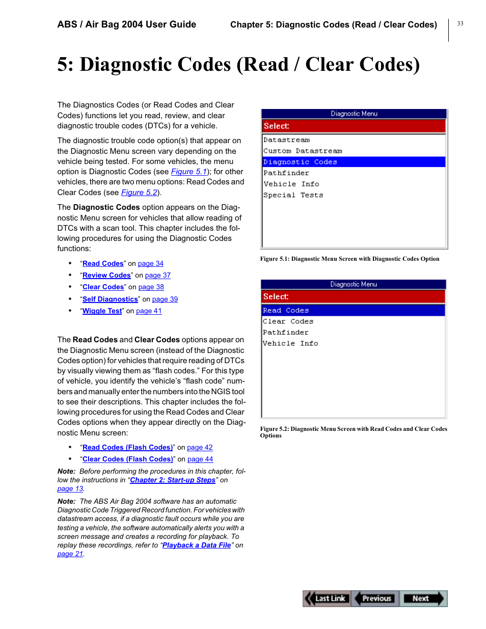 Diagnostic codes (read / clear codes) | OTC Wireless switch/hub User Manual | Page 43 / 80