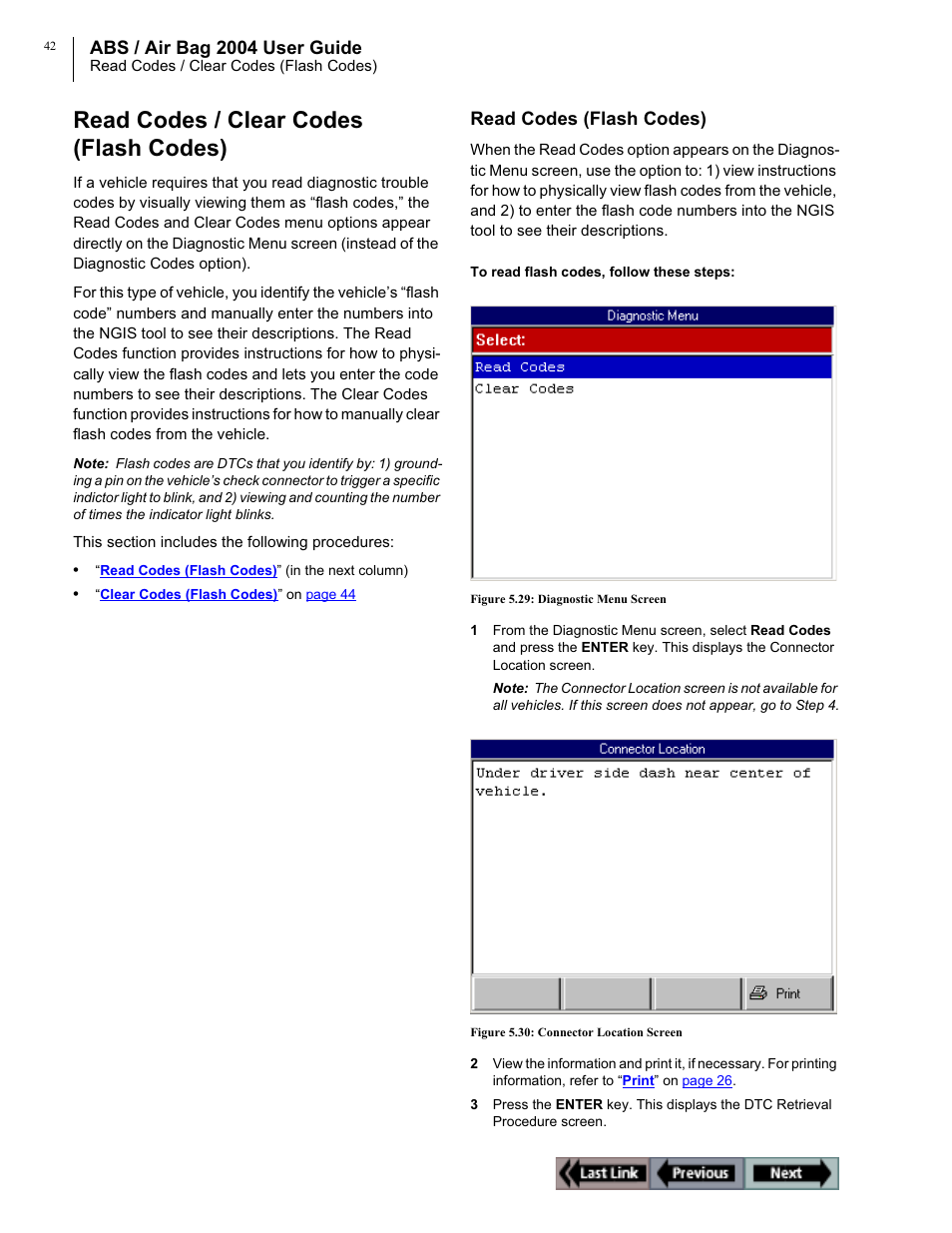 Read codes / clear codes (flash codes), Abs / air bag 2004 user guide, Read codes (flash codes) | OTC Wireless switch/hub User Manual | Page 52 / 80