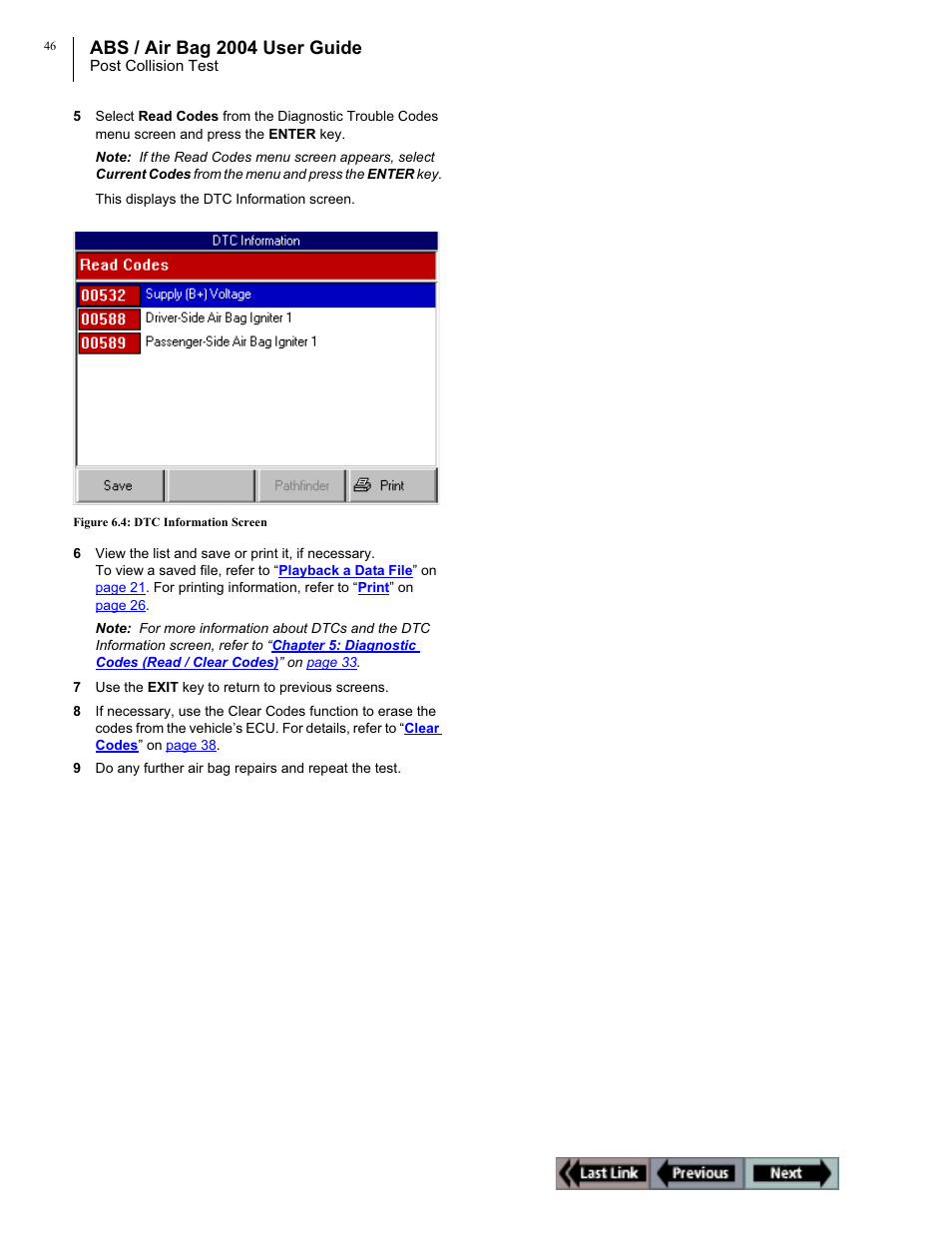 Abs / air bag 2004 user guide | OTC Wireless switch/hub User Manual | Page 56 / 80