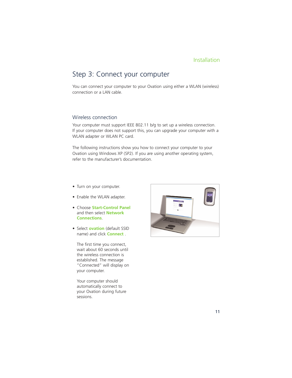 Step 3: connect your computer | Ovation Software Ovation User Manual | Page 12 / 61