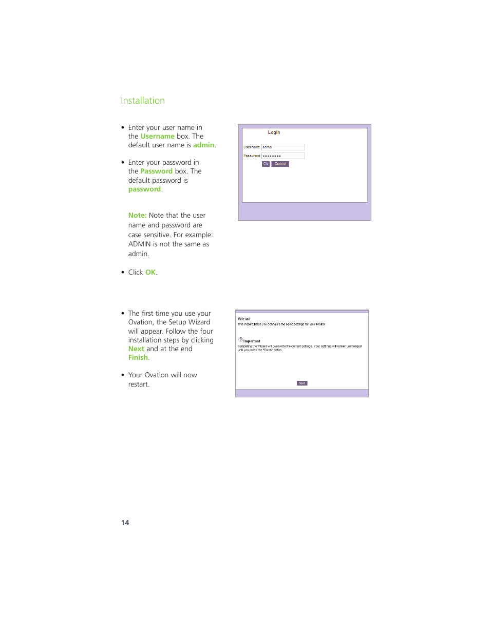 Installation | Ovation Software Ovation User Manual | Page 15 / 61