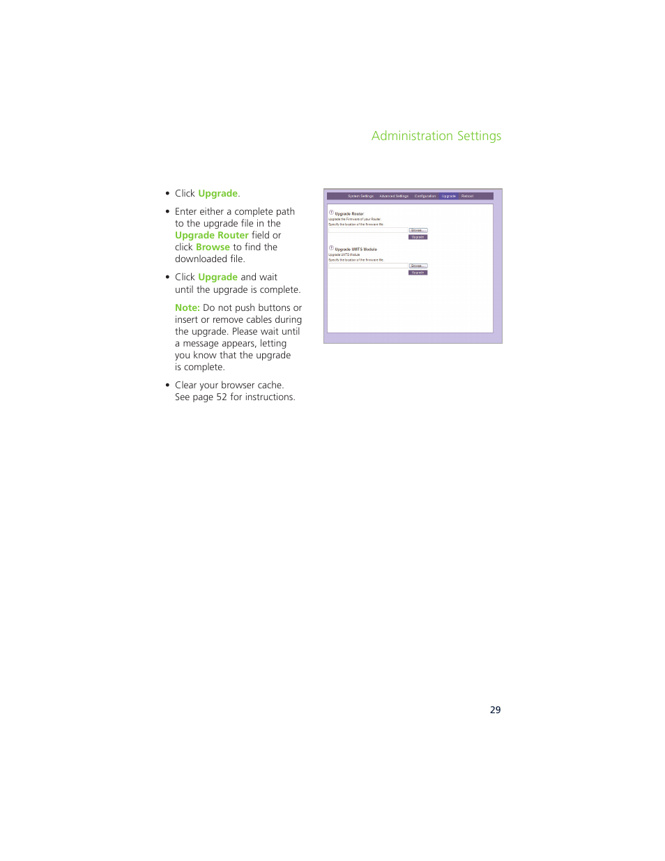 Administration settings | Ovation Software Ovation User Manual | Page 30 / 61