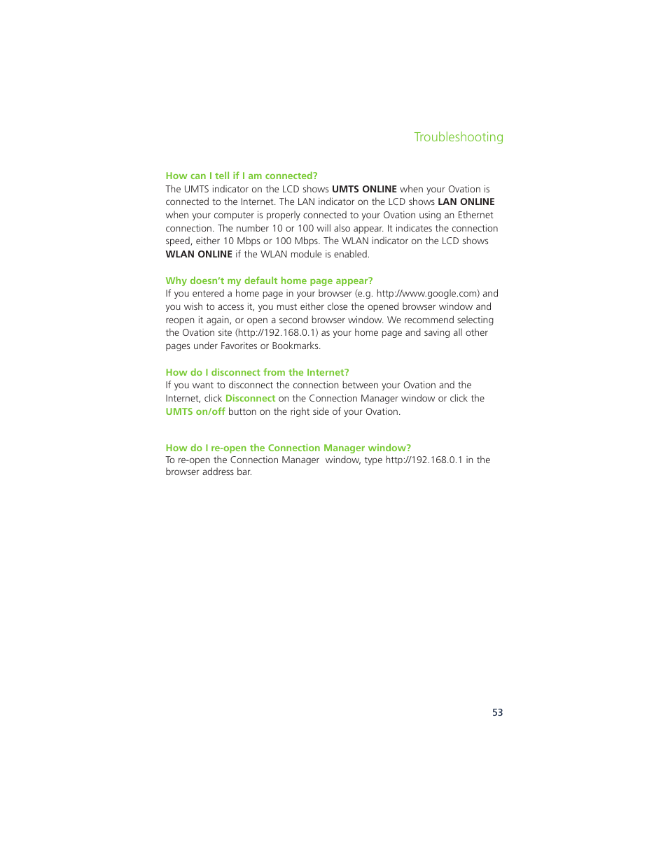 Troubleshooting | Ovation Software Ovation User Manual | Page 54 / 61