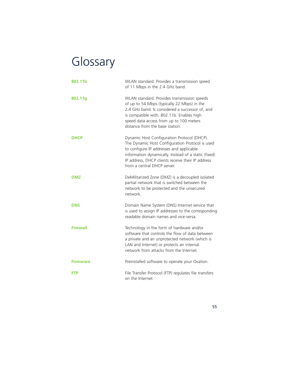 Glossary | Ovation Software Ovation User Manual | Page 56 / 61