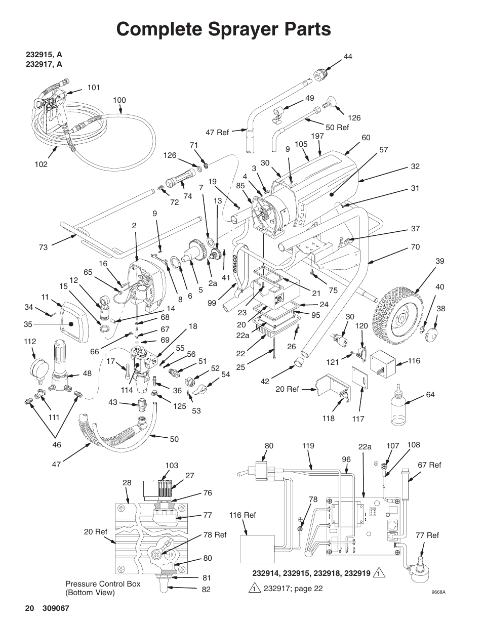 Complete sprayer parts | Oracom ULTRA MAX 695 User Manual | Page 20 / 28