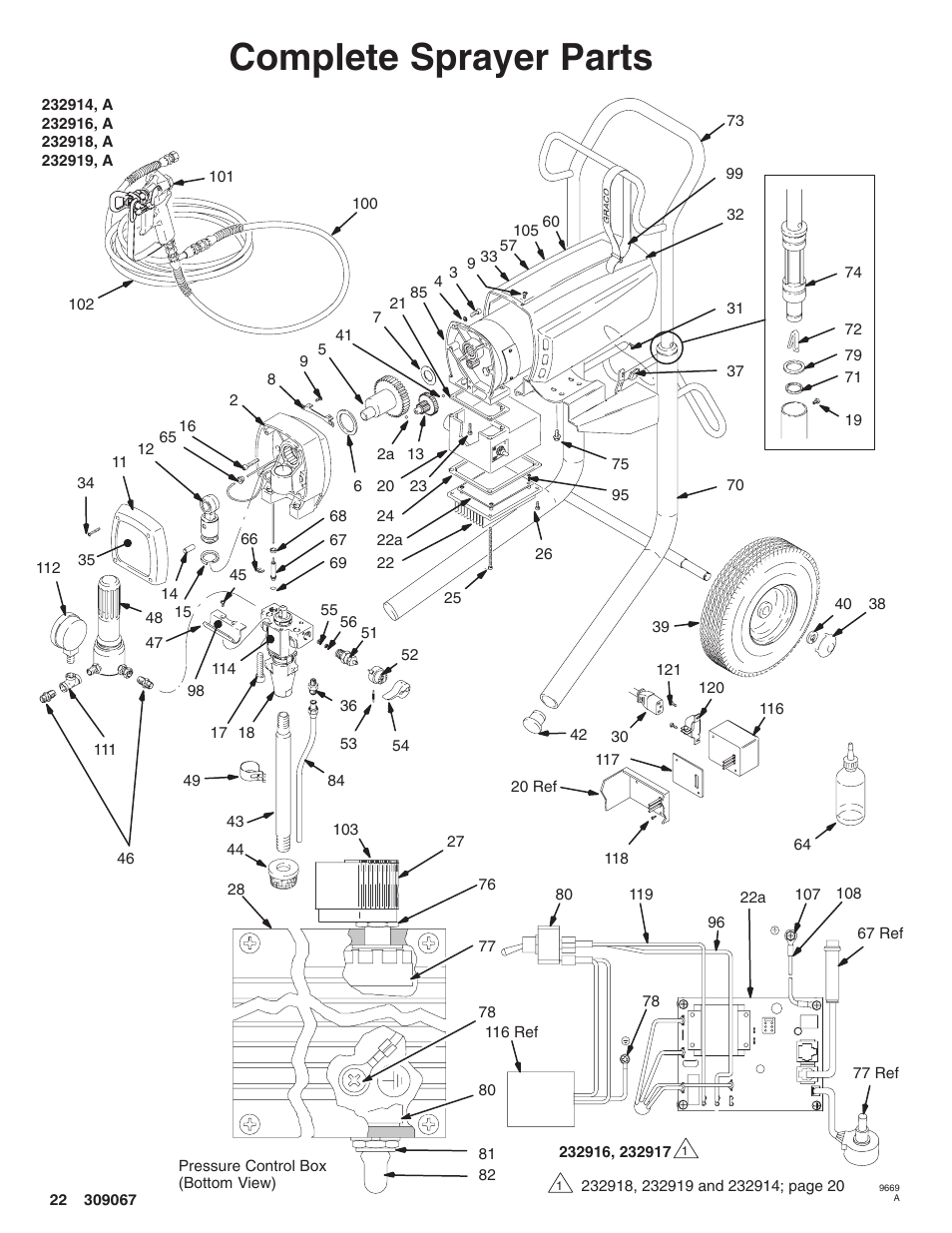 Complete sprayer parts | Oracom ULTRA MAX 695 User Manual | Page 22 / 28