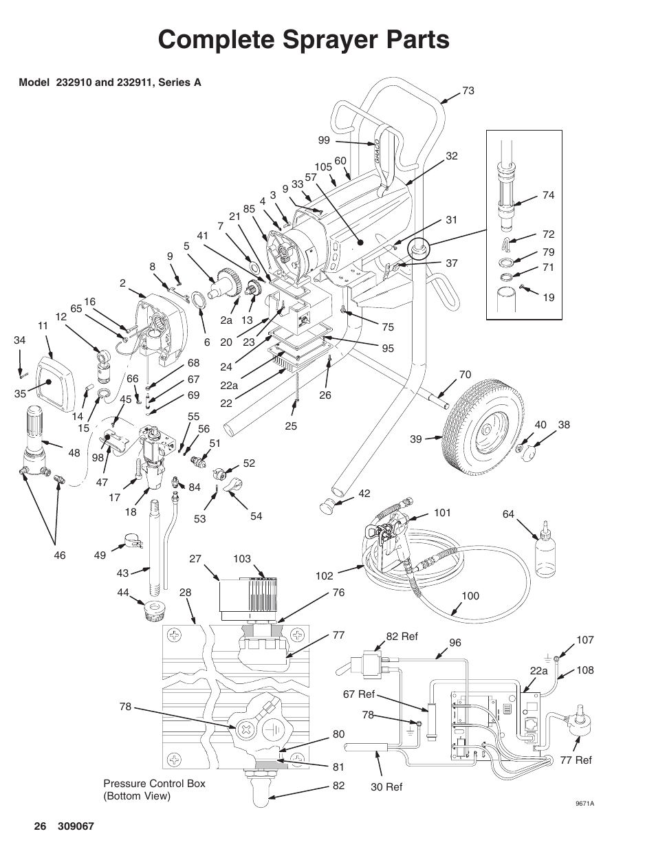 Complete sprayer parts | Oracom ULTRA MAX 695 User Manual | Page 26 / 28