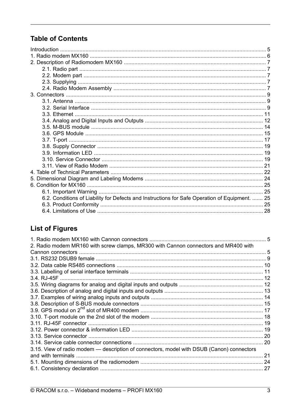 Oracom PROFI MX160 User Manual | Page 3 / 28