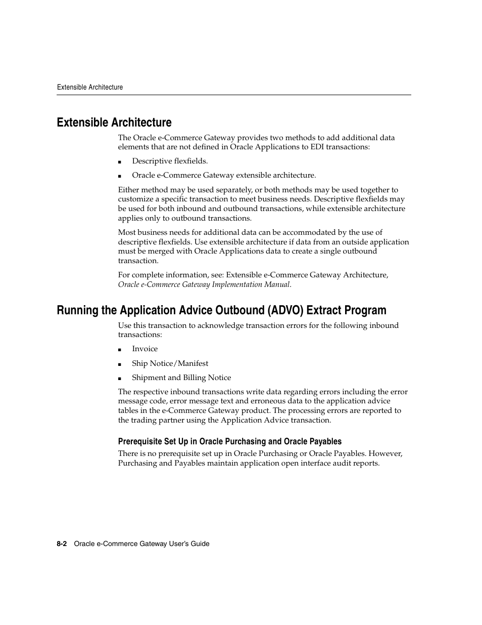 Extensible architecture, Runni | Oracle A75089-02 User Manual | Page 102 / 144