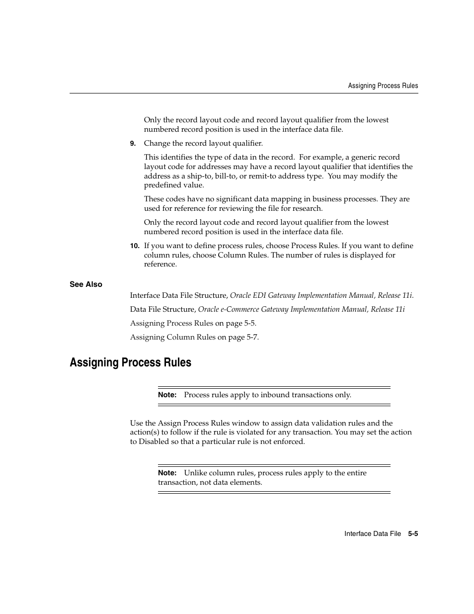 Assigning process rules, Assi | Oracle A75089-02 User Manual | Page 63 / 144