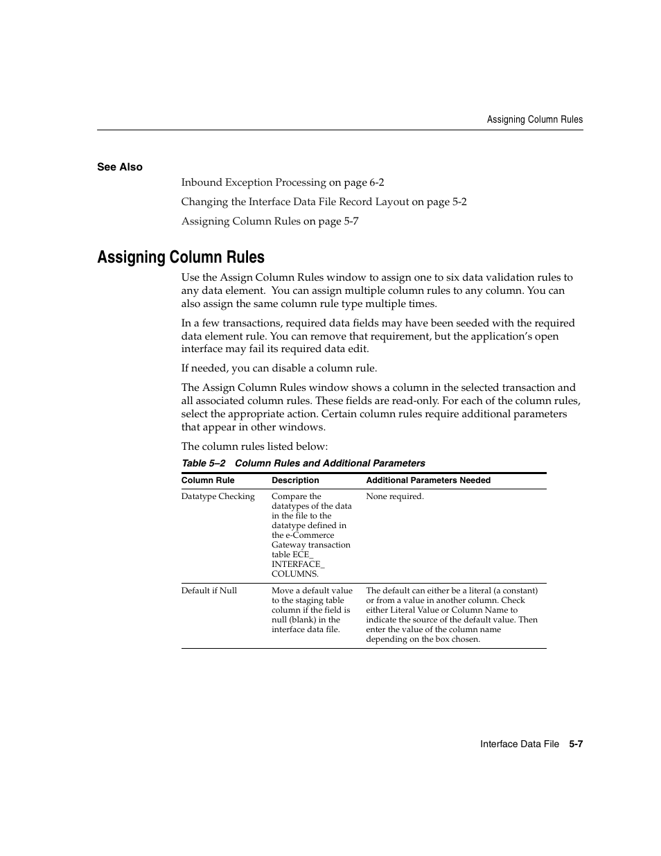 Assigning column rules, Assi | Oracle A75089-02 User Manual | Page 65 / 144