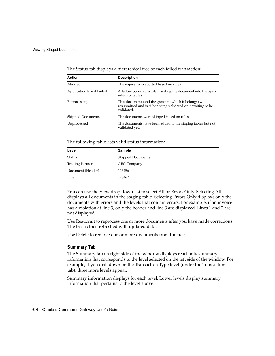 Summary tab | Oracle A75089-02 User Manual | Page 72 / 144