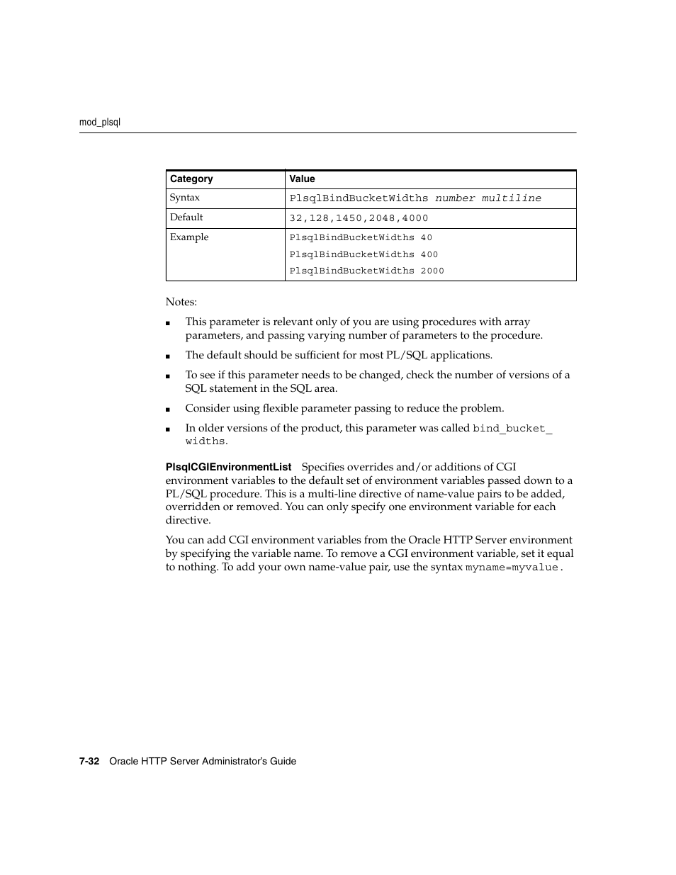 Plsqlcgienvironmentlist | Oracle B12255-01 User Manual | Page 102 / 224