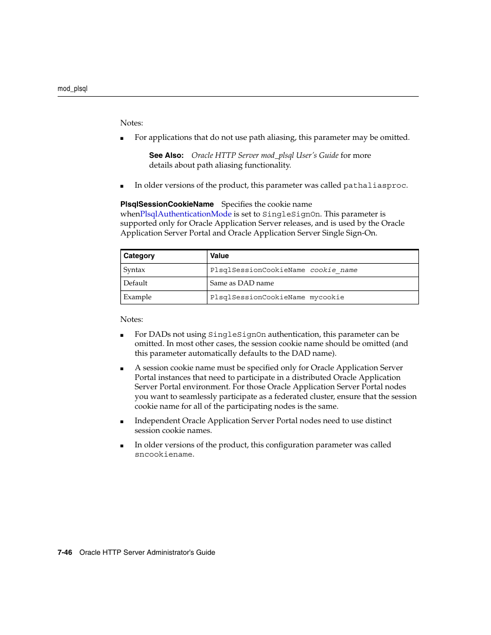 Plsqlsessioncookiename | Oracle B12255-01 User Manual | Page 116 / 224