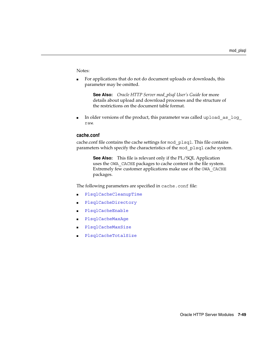 Cache.conf, Cache.conf -49 | Oracle B12255-01 User Manual | Page 119 / 224