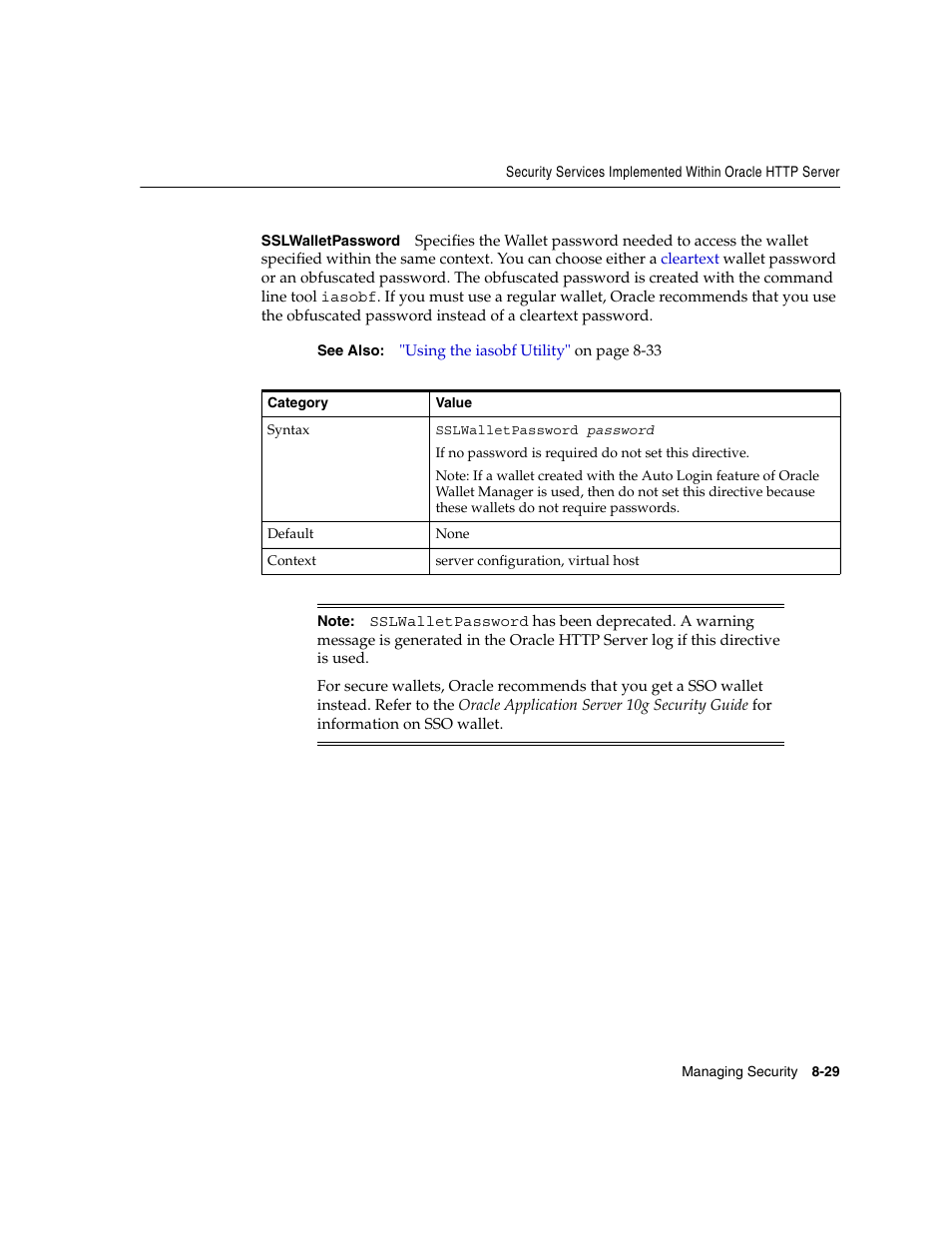 Sslwalletpassword | Oracle B12255-01 User Manual | Page 159 / 224