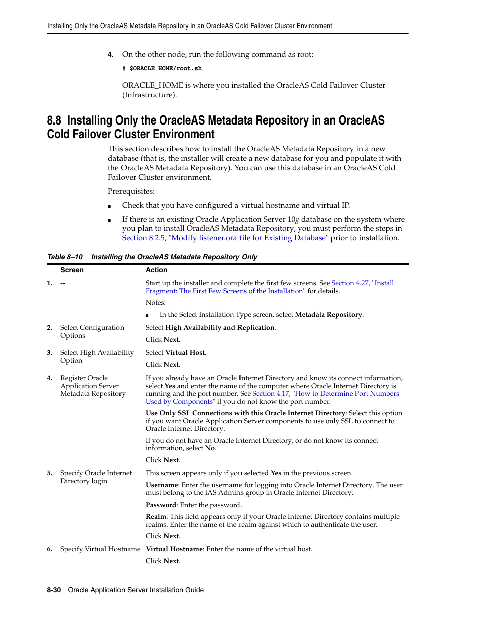 Section 8.8, For deta | Oracle B32100-01 User Manual | Page 154 / 258