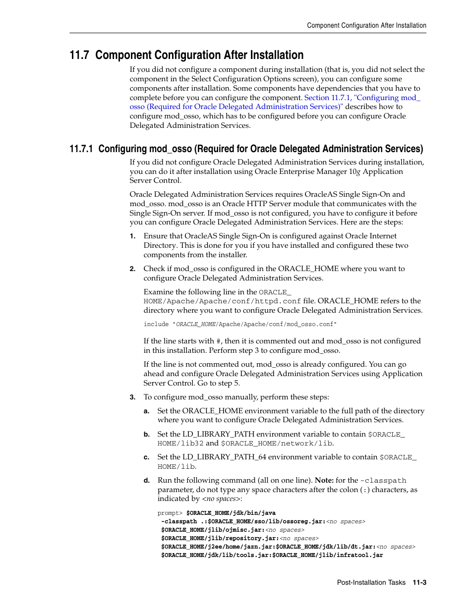 7 component configuration after installation, Component configuration, Conf | Oracle B32100-01 User Manual | Page 199 / 258