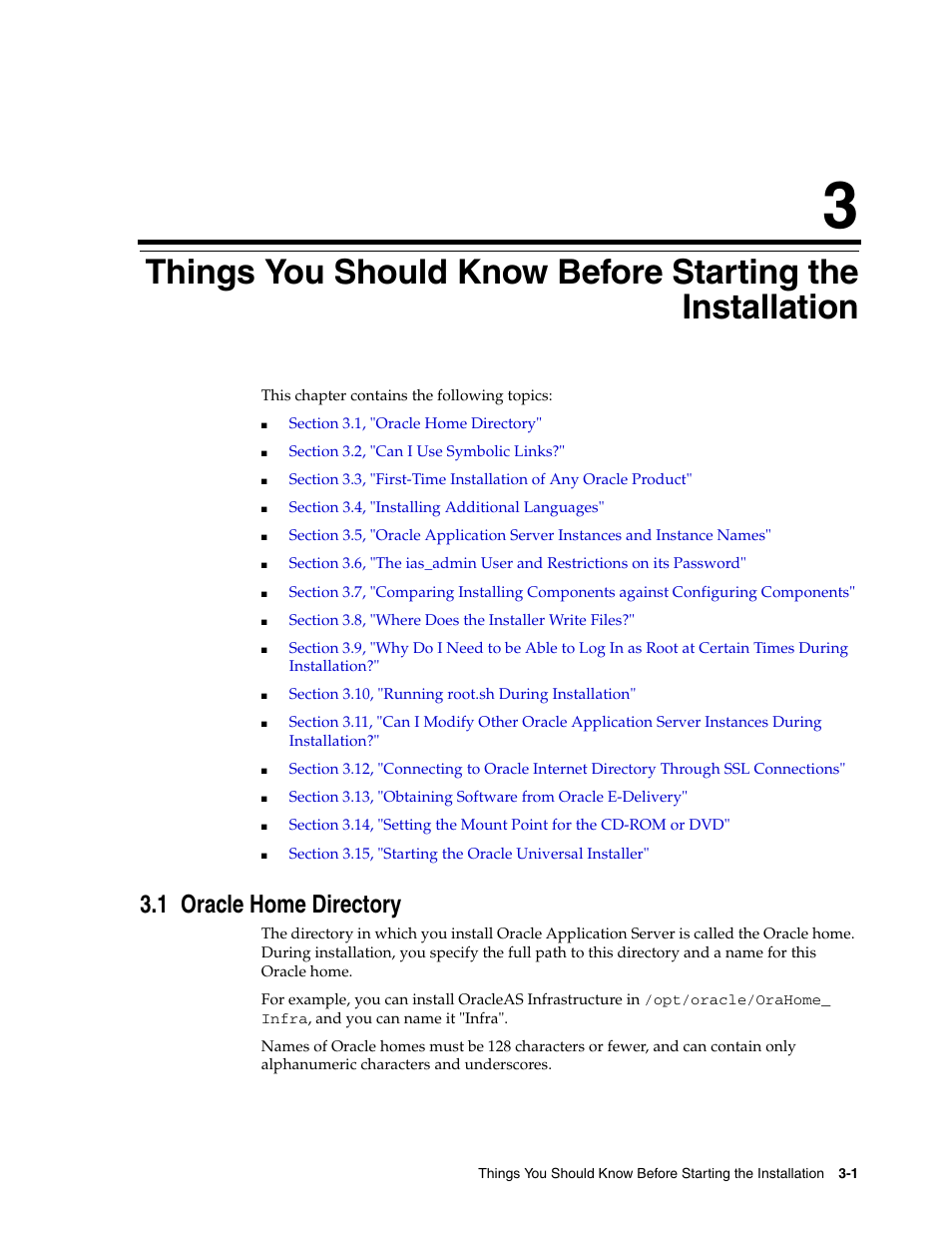 1 oracle home directory | Oracle B32100-01 User Manual | Page 53 / 258