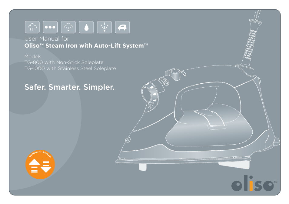 Oliso TG-1000 User Manual | 16 pages