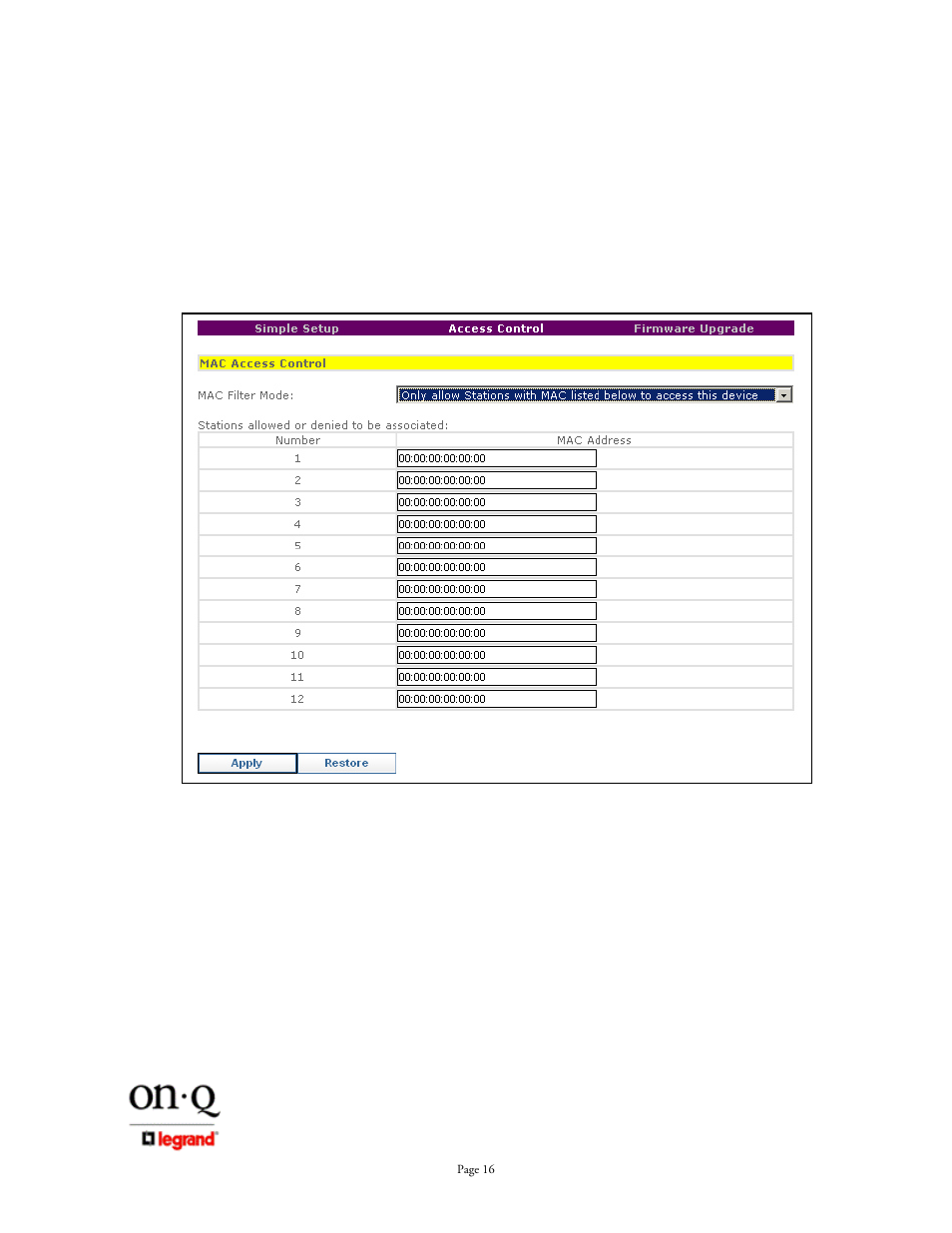 On-Q/Legrand REV.O 1307877 User Manual | Page 20 / 37