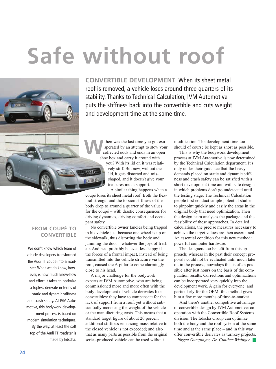 Safe without roof | OPEL Edwin VW T5 User Manual | Page 24 / 28