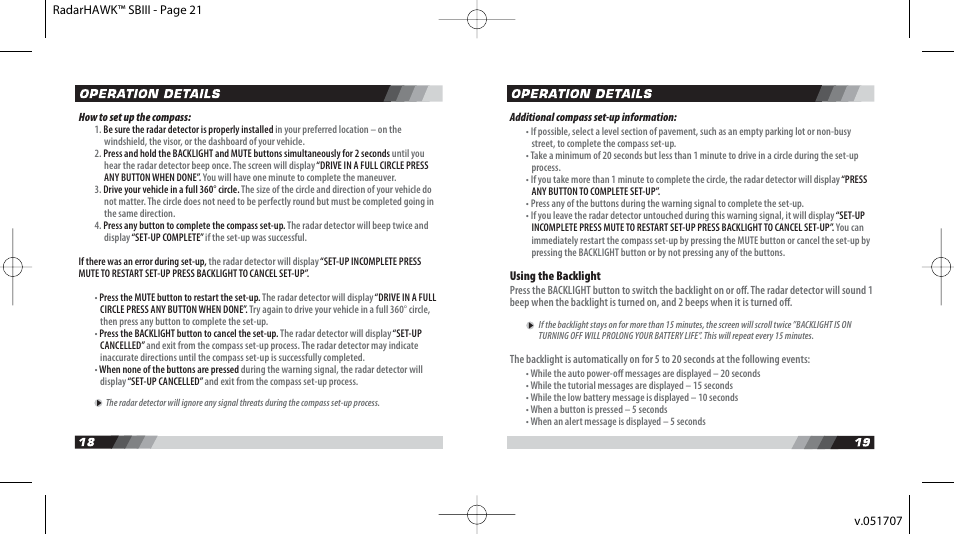 Radarhawk-sbiii-manual-051707-11.pdf | Q3 Innovations RADARHAWK SBIII User Manual | Page 11 / 16