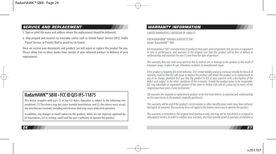 Radarhawk-sbiii-manual-051707-15.pdf | Q3 Innovations RADARHAWK SBIII User Manual | Page 15 / 16