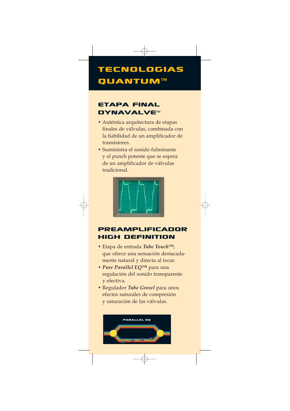 Tecnologias quantum, Etapa final dynavalve, Preamplificador high definition | Quantum Audio Speaker User Manual | Page 18 / 28