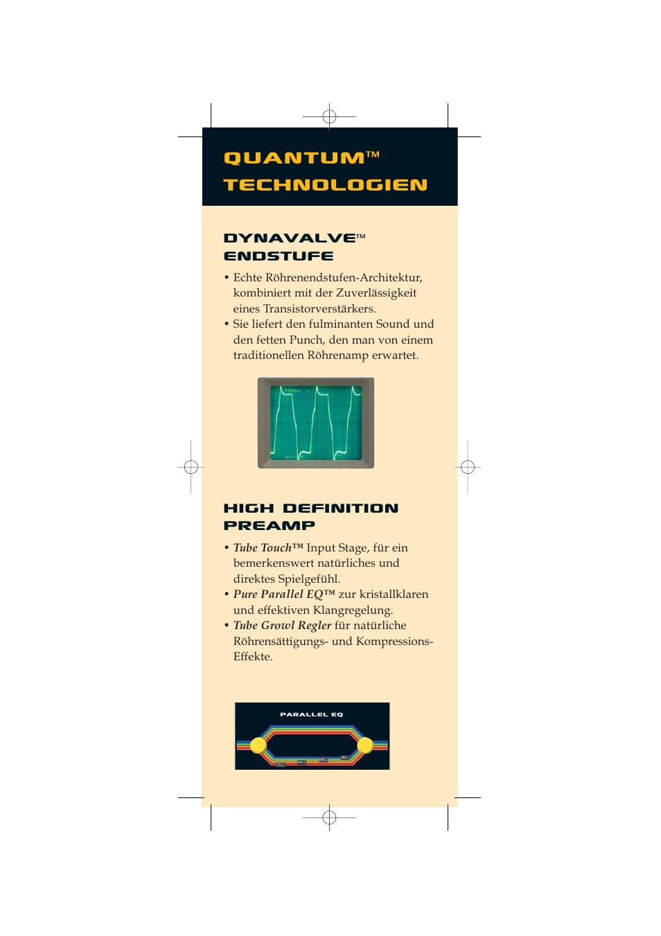 Quantum, Technologien, Dynavalve | Endstufe high definition preamp | Quantum Audio Speaker User Manual | Page 6 / 28