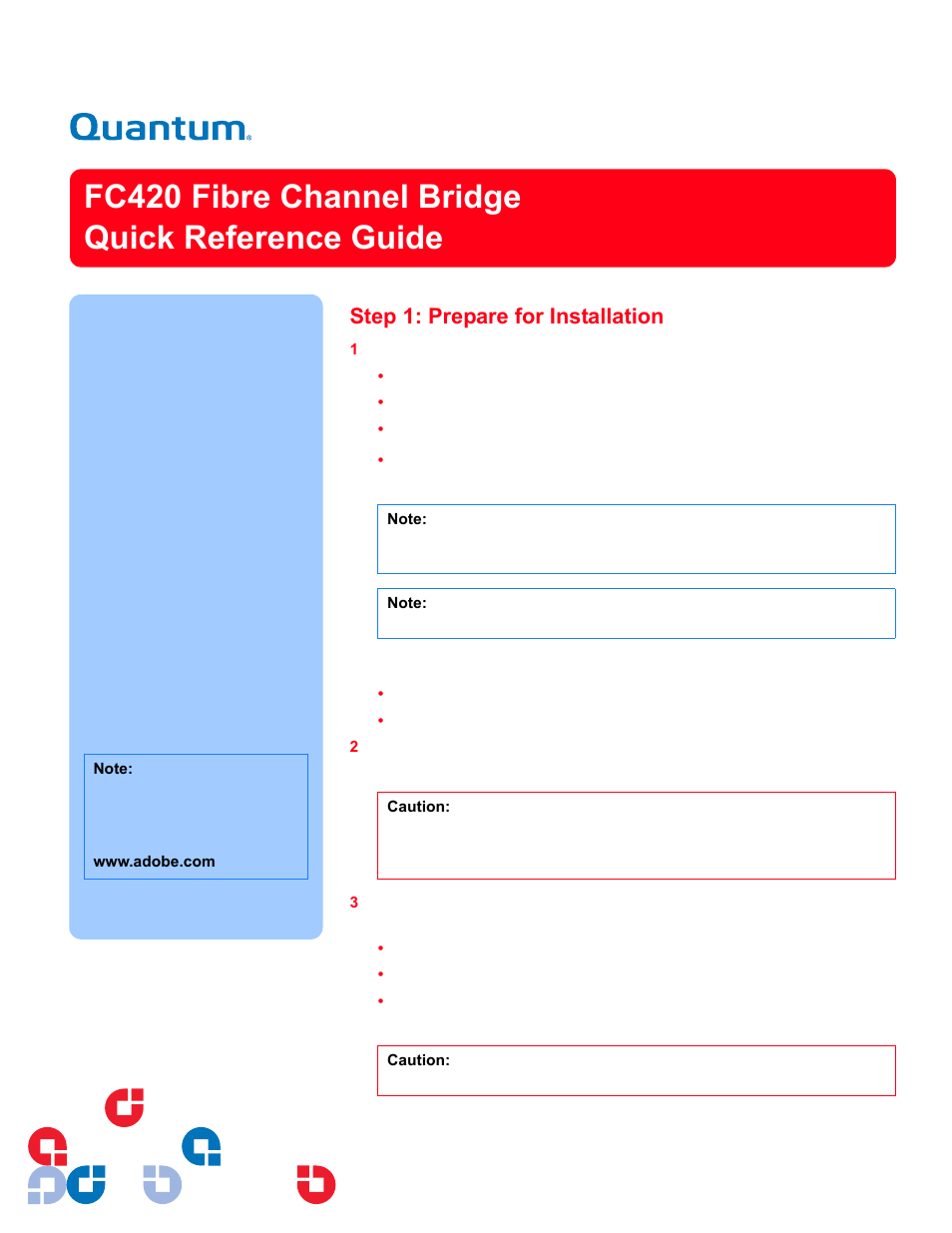 Quantum Audio FC420 User Manual | 4 pages