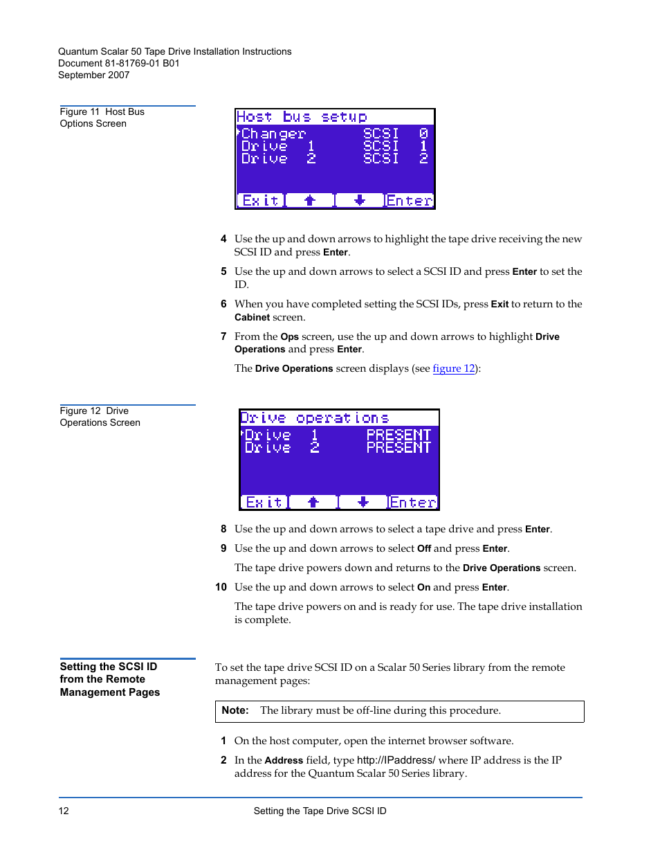 Displays (see, Figure 11 | Quantum Audio Tape Drive Scalar 50 User Manual | Page 12 / 24