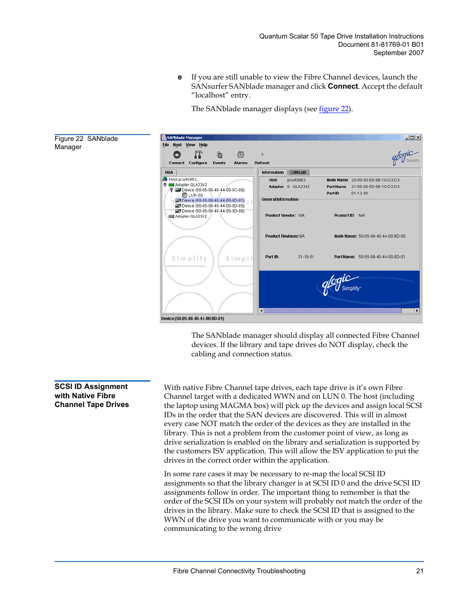 Quantum Audio Tape Drive Scalar 50 User Manual | Page 21 / 24