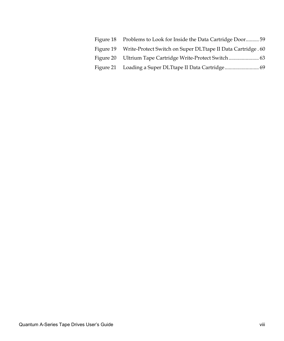 Quantum Audio Tape Drives A-Series User Manual | Page 8 / 105