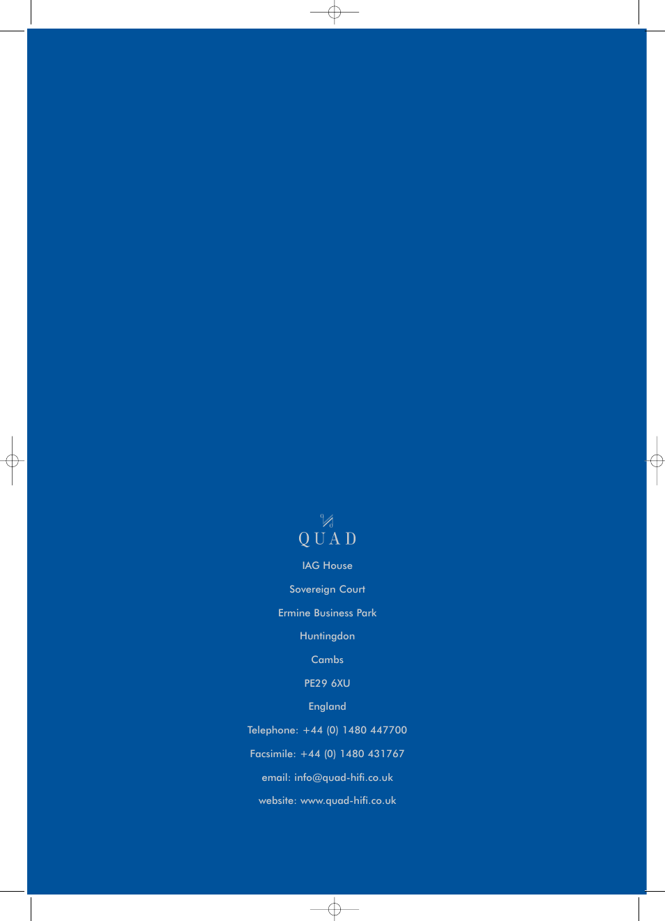QUAD ESL-989 User Manual | Page 11 / 12