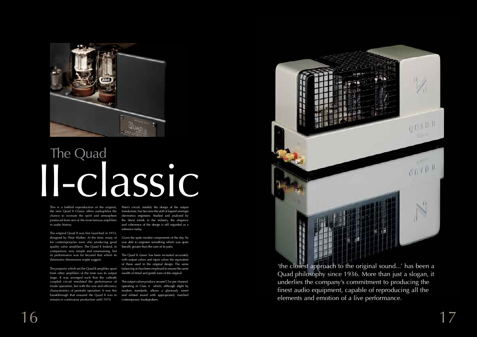 Ii-classic, The quad | QUAD Vacuum Tuber Amplifier Systems QUAD II-FORTY User Manual | Page 9 / 11