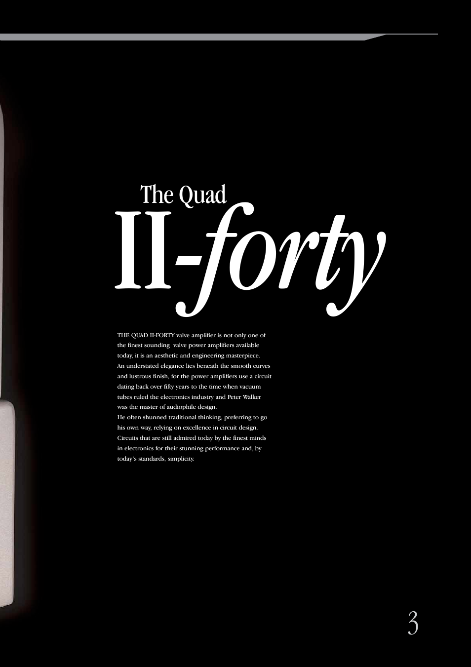 Ii- forty, The quad | QUAD Vaccume Tube Amplifier Systems User Manual | Page 3 / 16